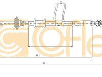 Cablu frana de parcare 17 3508 COFLE pentru Daewoo Nubira