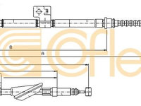 Cablu frana de parcare 17 4034 COFLE pentru Rover 600 Honda Accord