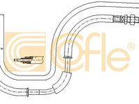 Cablu frana de parcare 17 6105 COFLE