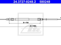 Cablu frana de parcare 24 3727-0248 2 ATE pentru Bmw Seria 1 Bmw Seria 2