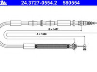 Cablu frana de parcare 24 3727-0554 2 ATE pentru Fiat Stilo 2001 2002 2003 2004 2005