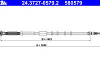 Cablu frana de parcare 24 3727-0579 2 ATE pentru Fiat Punto Alfa romeo Mito