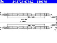 Cablu frana de parcare 24 3727-0775 2 ATE pentru Opel Astra