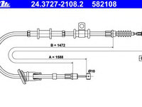Cablu frana de parcare 24 3727-2108 2 ATE pentru Mitsubishi Carisma 1995 1996 1997