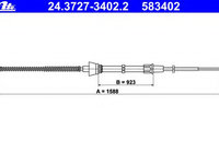 Cablu frana de parcare 24 3727-3402 2 ATE pentru Seat Ibiza Vw Polo Skoda Fabia