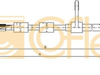 Cablu frana de parcare 251 31 COFLE pentru Alfa romeo 156 Alfa romeo Gt