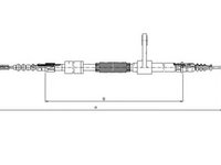 Cablu frana de parcare ALFA ROMEO 147 (937) - Cod intern: W20135898 - LIVRARE DIN STOC in 24 ore!!!