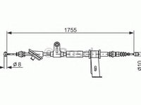 Cablu, frana de parcare ALFA ROMEO 159 Sportwagon (939) (2006 - 2011) BOSCH 1 987 477 111