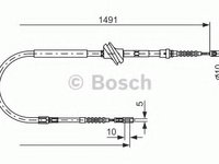 Cablu, frana de parcare AUDI 100 limuzina (4A, C4), AUDI 100 Avant (4A, C4), AUDI A6 limuzina (4A, C4) - BOSCH 1 987 477 687