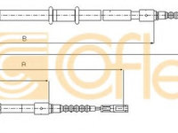 Cablu, frana de parcare AUDI 80 (89, 89Q, 8A, B3) (1986 - 1991) COFLE 10.7545