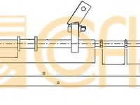 Cablu, frana de parcare AUDI 80 (8C, B4) (1991 - 1994) COFLE 10.7548