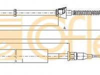 Cablu, frana de parcare AUDI A2 (8Z0) (2000 - 2005) COFLE 10.7507