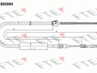 Cablu, frana de parcare AUDI A2 (8Z0) - FTE FBS02094