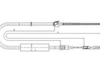 Cablu frana de parcare AUDI A2 (8Z0) - OEM - MAXGEAR: 32-0755 - W02748929 - LIVRARE DIN STOC in 24 ore!!!