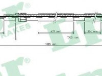 Cablu, frana de parcare AUDI A3 (8L1) (1996 - 2003) LPR C0936B