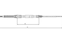 Cablu frana de parcare AUDI A3 (8P1) - OEM - MAXGEAR: 32-0704 - W02748943 - LIVRARE DIN STOC in 24 ore!!!