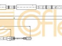 Cablu, frana de parcare AUDI A4 (8E2, B6) (2000 - 2004) COFLE 10.7536 piesa NOUA