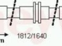 Cablu, frana de parcare AUDI A4 limuzina (8D2, B5), AUDI A4 Avant (8D5, B5) - BENDIX 432923B