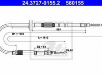 Cablu, frana de parcare AUDI A4 limuzina (8D2, B5), AUDI A4 Avant (8D5, B5) - ATE 24.3727-0155.2