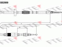Cablu, frana de parcare AUDI A4 limuzina (8D2, B5), AUDI A4 Avant (8D5, B5) - FTE FBS02069