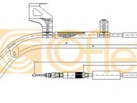 Cablu, frana de parcare AUDI A6 (4B2, C5) (1997 - 2005) COFLE 10.7586 piesa NOUA