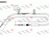 Cablu, frana de parcare AUDI A6 limuzina (4B2, C5), AUDI A6 Avant (4B5, C5) - FTE FBS02072