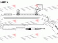 Cablu, frana de parcare AUDI A6 limuzina (4B2, C5), AUDI A6 Avant (4B5, C5) - FTE FBS02073