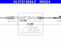 Cablu, frana de parcare BMW 3 cupe (E46) (1999 - 2006) ATE 24.3727-0224.2