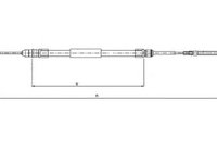 Cablu frana de parcare BMW 3 (E46) - Cod intern: W20135900 - LIVRARE DIN STOC in 24 ore!!!