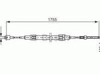 Cablu, frana de parcare BMW 5 Touring (E34), BMW 5 limuzina (E34) - BOSCH 1 987 477 071