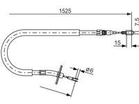 Cablu, frana de parcare BOSCH 1 987 477 858