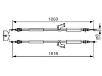 Cablu, frana de parcare BOSCH 1 987 482 019