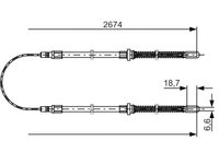 Cablu, frana de parcare BOSCH 1 987 482 148