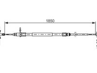 Cablu, frana de parcare BOSCH 1 987 482 255