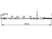 Cablu, frana de parcare BOSCH 1 987 482 357