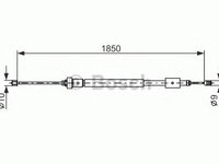 Cablu, frana de parcare CITROEN BERLINGO caroserie (M) (1996 - 2016) BOSCH 1 987 477 595 piesa NOUA