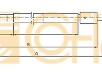 Cablu, frana de parcare CITROEN C3 Pluriel (HB) (2003 - 2016) COFLE 10.4714 piesa NOUA