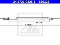 Cablu, frana de parcare CITROEN XSARA Caroserie (2000 - 2005) ATE 24.3727-0326.2 piesa NOUA