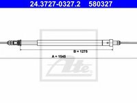 Cablu, frana de parcare CITROEN XSARA Cupe (N0) (1998 - 2005) ATE 24.3727-0327.2 piesa NOUA