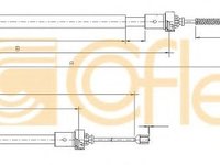 Cablu, frana de parcare DACIA SANDERO (2008 - 2016) COFLE 10.6893 piesa NOUA