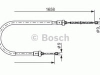 Cablu, frana de parcare DACIA SANDERO (2008 - 2020) BOSCH 1 987 482 234