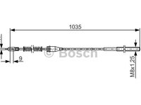 Cablu, frana de parcare dreapta (1987477307 BOSCH) OPEL,VAUXHALL