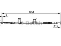 Cablu, frana de parcare dreapta (1987482294 BOSCH) CHEVROLET,OPEL,VAUXHALL