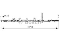 Cablu, frana de parcare dreapta (1987482356 BOSCH) SUZUKI