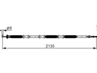 Cablu, frana de parcare dreapta (1987482890 BOSCH) FIAT