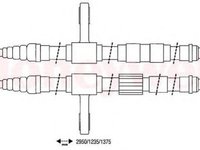 Cablu, frana de parcare FIAT CROMA (154), ALFA ROMEO 168 (164), LANCIA THEMA (834) - BENDIX 432020B