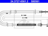 Cablu, frana de parcare FIAT DOBLO microbus (223, 119) (2001 - 2016) ATE 24.3727-0561.2