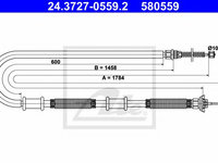 Cablu, frana de parcare FIAT DOBLO microbus (223, 119) (2001 - 2020) ATE 24.3727-0559.2