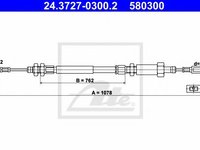 Cablu, frana de parcare FIAT DUCATO bus (230) (1994 - 2002) ATE 24.3727-0300.2