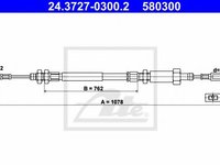 Cablu, frana de parcare FIAT DUCATO bus (244, Z_) (2002 - 2016) ATE 24.3727-0300.2